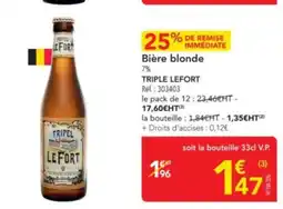 METRO TRIPLE LEFORT Bière blonde offre