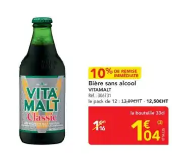 METRO VITAMALT Bière sans alcool offre