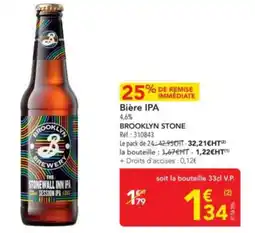 METRO BROOKLYN STONE Bière IPA offre