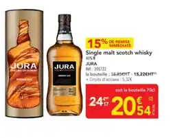 METRO JURA Single malt scotch whisky 40% offre