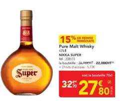 METRO NIKKA SUPER Pure Malt Whisky offre