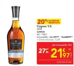 METRO CAMUS Cognac V.S offre