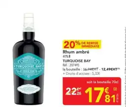METRO TURQUOISE BAY Rhum ambré offre