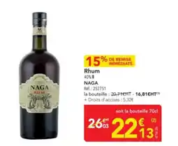 METRO NAGA Rhum offre