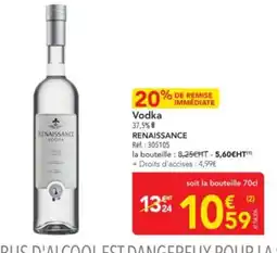METRO RENAISSANCE Vodka offre
