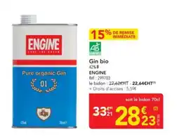 METRO ENGINE Gin bio offre