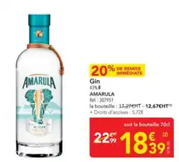 METRO AMARULA Gin offre