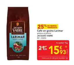 METRO JACQUES VABRE Café en grains Larimar offre