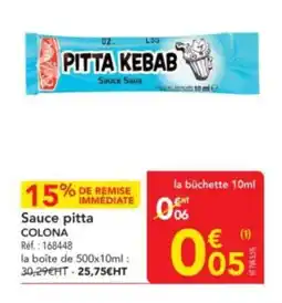 METRO COLONA Sauce pitta offre