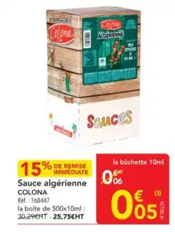 METRO COLONA Sauce algérienne offre