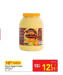 METRO NAWHAL'S Sauce biggy burger offre