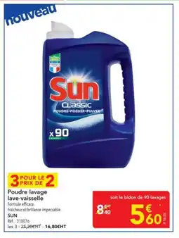METRO SUN Poudre lavage lave-vaisselle offre