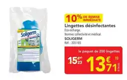 METRO SOLIGERM Lingettes désinfectantes offre
