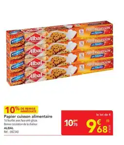 METRO ALBAL Papier cuisson alimentaire offre