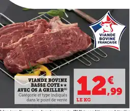 Hyper U Viande basse cote avec os a griller offre