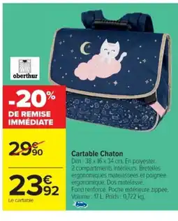 Cora x Carrefour Cartable Chaton offre