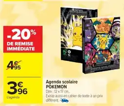 Cora x Carrefour POKEMON Agenda scolaire offre