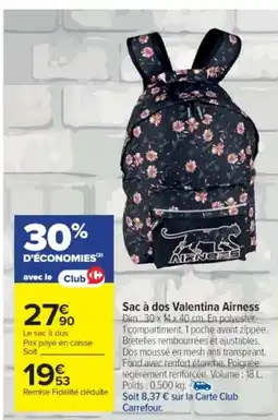 Cora x Carrefour AIRNESS Sac à dos Valentina offre