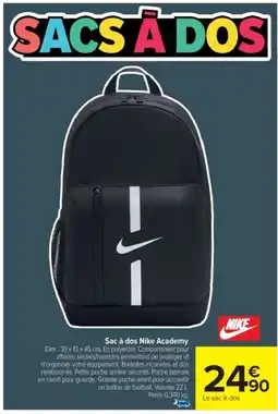 Cora x Carrefour Sac à dos Nike Academy offre