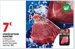 Auchan 2 PAVÉS DE THON ALBACORE offre