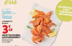 Auchan Crevettes entières cuites réfrigérées offre
