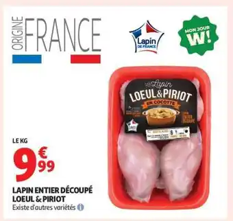 Auchan Lapin Entier Découpé Loeul & Piriot offre