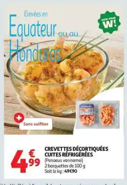Auchan Crevettes Décortiquées Cuites Réfrigérées offre