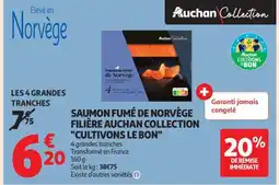 Auchan Saumon Fumé De Norvège Filière Auchan Collection Cultivons Le Bon offre