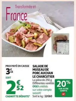 Auchan Salade de museau de porc auchan offre