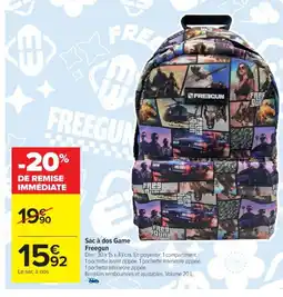 Cora x Carrefour FREEGUN Sac à dos Game offre