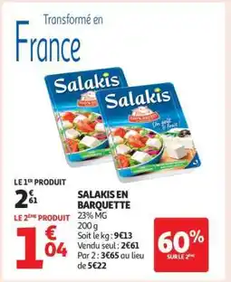 Auchan Salakis En Barquette offre