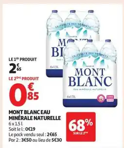 Auchan MONT BLANC Eau minérale naturelle offre