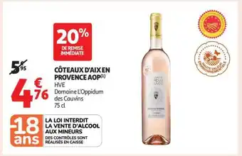 Auchan Coteaux D'aix En Provence Aop offre