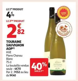 Auchan Touraine Sauvignon Aop offre
