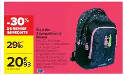 Cora x Carrefour Sac à dos 2 compartiments Wicked offre
