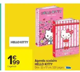 Cora x Carrefour HELLO KITTY Agenda scolaire offre