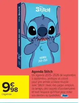 Cora x Carrefour Agenda Stitch offre