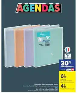 Cora x Carrefour Agenda scolaire Koverbook Blush offre