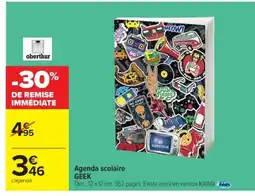 Cora x Carrefour Agenda scolaire offre