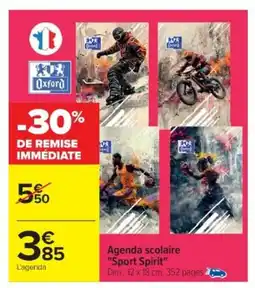 Cora x Carrefour Agenda scolaire Sport Spirit offre