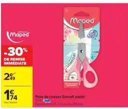 Cora x Carrefour MAPED Paire de ciseaux Sensoft pastel offre