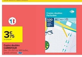 Cora x Carrefour CARREFOUR Copies doubles offre