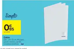 Cora x Carrefour Cahier offre