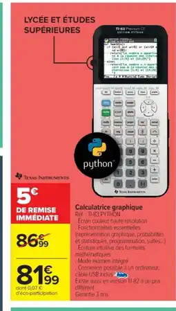 Cora x Carrefour Calculatrice graphique offre
