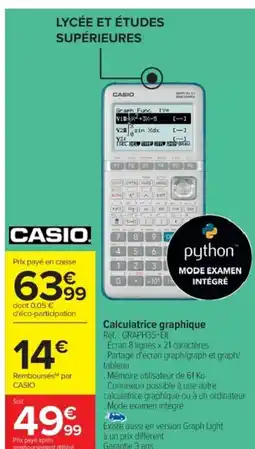 Cora x Carrefour CASIO Calculatrice graphique offre