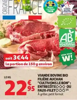 Auchan Supermarché Viande bovine bio filière auchan offre