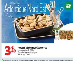 Auchan Supermarché Moules décortiquées cuites offre