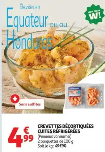 Auchan Supermarché Crevettes décortiquées cuites réfrigérées offre