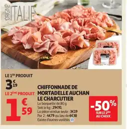 Auchan Supermarché Chiffonnade de mortadelle auchan offre
