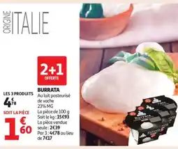 Auchan Supermarché Burrata offre